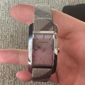 Taupe/Grey slim Burberry watch